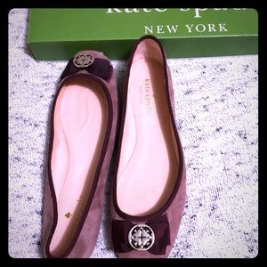 Beautiful pink suede Kate Spade flats, size 8
